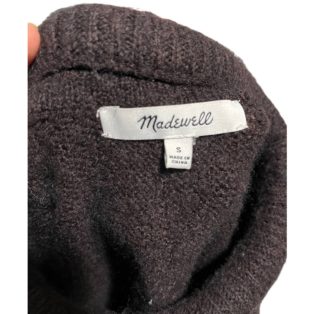 Madewell Dark Brown Funnel Neck Cozy Sweater - Picture 7 of 8